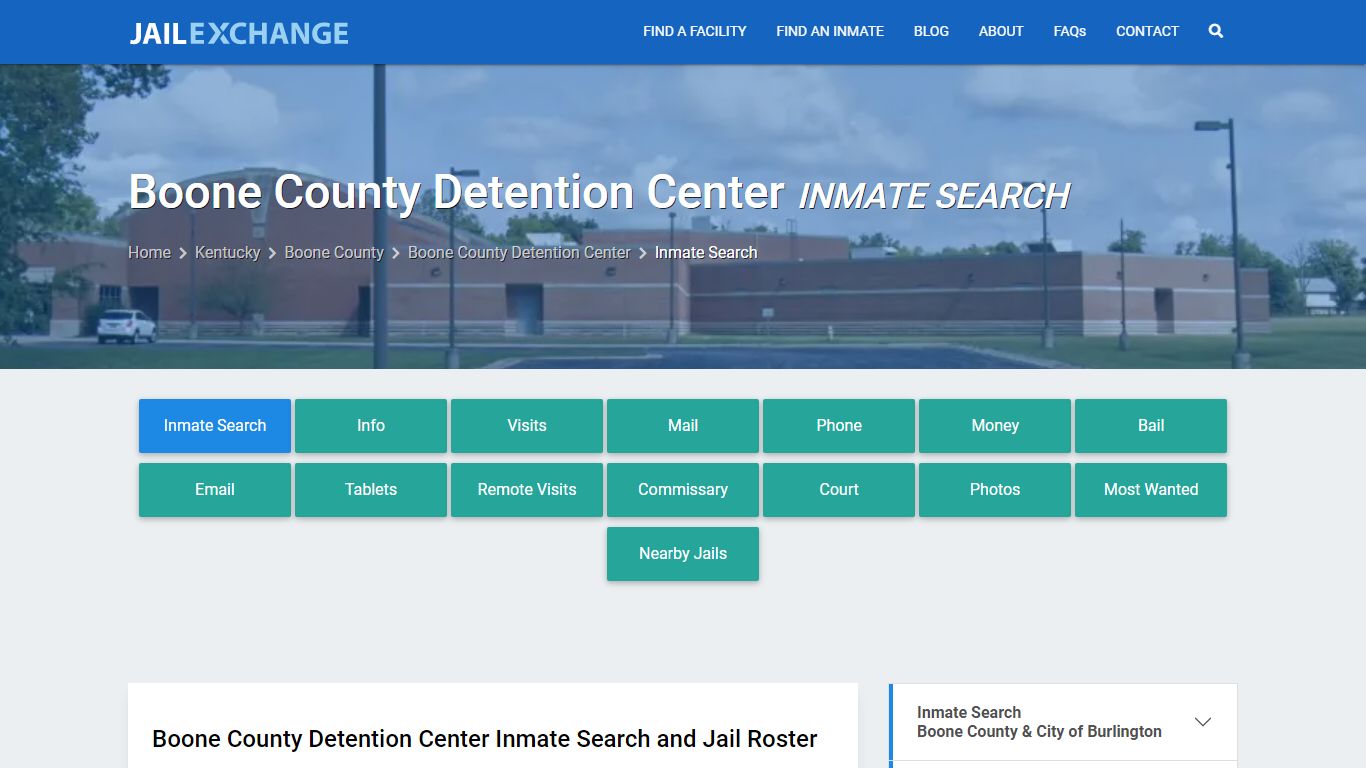 Boone County Detention Center Inmate Search - Jail Exchange